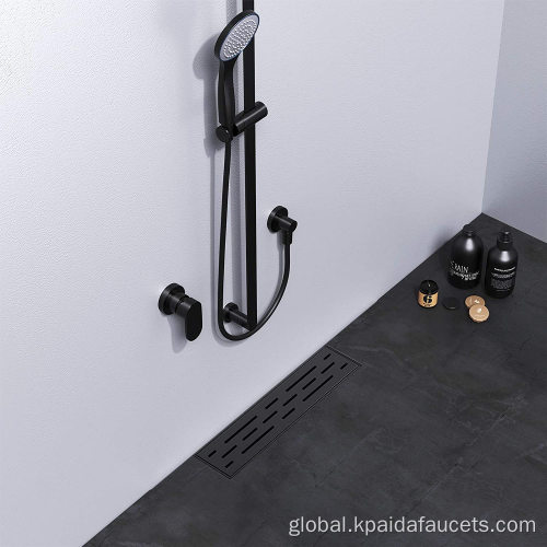 A3. Bathroom Accessories Matte Black 28 Inch Rectangular Linear Shower Bathroom Floor Drain with Accessories Supplier